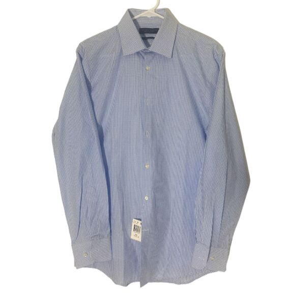The men's store Long Sleeve Checked Button Down Shirt - Regular Fit - Neck 15 - Picture 8 of 11